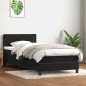 vidaXL Boxspringbett mit Matratze Schwarz 90x210 cm Samt vidaXL Boxspringbett mit Matratze Schwarz 90x210 cm Samt