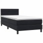 vidaXL Boxspringbett mit Matratze Schwarz 90x210 cm Samt vidaXL Boxspringbett mit Matratze Schwarz 90x210 cm Samt