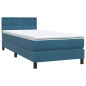 vidaXL Boxspringbett mit Matratze Dunkelblau 80x220 cm Samt vidaXL Boxspringbett mit Matratze Dunkelblau 80x220 cm Samt