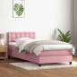 vidaXL Boxspringbett mit Matratze Rosa 90x220 cm Samt vidaXL Boxspringbett mit Matratze Rosa 90x220 cm Samt