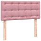 vidaXL Boxspringbett mit Matratze Rosa 90x220 cm Samt vidaXL Boxspringbett mit Matratze Rosa 90x220 cm Samt