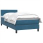 vidaXL Boxspringbett mit Matratze Dunkelblau 90x220 cm Samt vidaXL Boxspringbett mit Matratze Dunkelblau 90x220 cm Samt