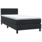 vidaXL Boxspringbett mit Matratze Schwarz 80x210 cm Samt vidaXL Boxspringbett mit Matratze Schwarz 80x210 cm Samt