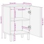 vidaXL Badschrank Braun 38x33,5x58 cm Massivholz Mango vidaXL Badschrank Braun 38x33,5x58 cm Massivholz Mango