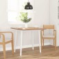 vidaXL Esstisch Weiß Massivholz Gummibaumholz vidaXL Esstisch Weiß Massivholz Gummibaumholz