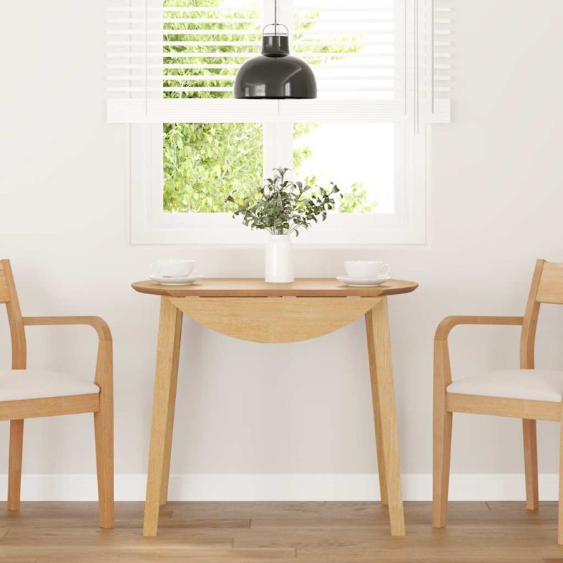 vidaXL Esstisch Natur Massivholz Gummibaumholz vidaXL Esstisch Natur Massivholz Gummibaumholz