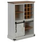 vidaXL Weinschrank HALDEN mit Weinregalen und Schiebetür Weiß Kiefer vidaXL Weinschrank HALDEN mit Weinregalen und Schiebetür Weiß Kiefer