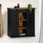 vidaXL Hängeschrank HALDEN 2 Schiebetüren Schwarz 75x22,5x70 cm Kiefer vidaXL Hängeschrank HALDEN 2 Schiebetüren Schwarz 75x22,5x70 cm Kiefer