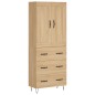 Highboard Sonoma-Eiche 69,5x34x180 cm Holzwerkstoff Highboard Sonoma-Eiche 69,5x34x180 cm Holzwerkstoff