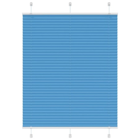 vidaXL Plissee Blau 110x100 cm Stoffbreite 109,4 cm Polyester