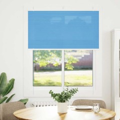 vidaXL Plissee Blau 110x100 cm Stoffbreite 109,4 cm Polyester