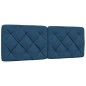vidaXL Bettgestell mit LED ohne Matratze Blau 140x200 cm Stoff vidaXL Bettgestell mit LED ohne Matratze Blau 140x200 cm Stoff