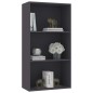 vidaXL Bücherregal 3 Fächer Grau 60x30x114 cm Holzwerkstoff vidaXL Bücherregal 3 Fächer Grau 60x30x114 cm Holzwerkstoff