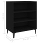 vidaXL Sideboard Schwarz 57x35x70 cm Holzwerkstoff vidaXL Sideboard Schwarz 57x35x70 cm Holzwerkstoff