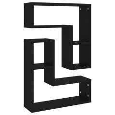 vidaXL Wandregale 2 Stk. Schwarz 50x15x50 cm Holzwerkstoff