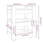 vidaXL Küchenwagen Sonoma-Eiche 60x45x80 cm Holzwerkstoff vidaXL Küchenwagen Sonoma-Eiche 60x45x80 cm Holzwerkstoff