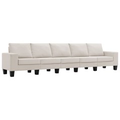 vidaXL 5-Sitzer-Sofa Creme Stoff