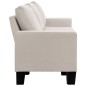 vidaXL 5-Sitzer-Sofa Creme Stoff vidaXL 5-Sitzer-Sofa Creme Stoff