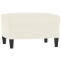 vidaXL 3-Sitzer-Sofa mit Hocker Creme 180 cm Samt vidaXL 3-Sitzer-Sofa mit Hocker Creme 180 cm Samt