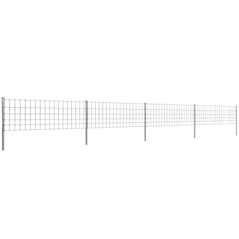 vidaXL Gratenzaun Wildzaun mit Pfosten Verzinktes Eisen 50 m 80/6/15 vidaXL Gratenzaun Wildzaun mit Pfosten Verzinktes Eisen 50 m 80/6/15