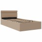 vidaXL Stauraumbett mit LED Cappuccino-Braun Kunstleder 90×200cm vidaXL Stauraumbett mit LED Cappuccino-Braun Kunstleder 90×200cm