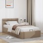 vidaXL Stauraumbett mit LED Cappuccino-Braun Kunstleder 90×200cm vidaXL Stauraumbett mit LED Cappuccino-Braun Kunstleder 90×200cm