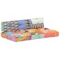 vidaXL Palettensofa-Auflage Mehrfarbig Stoff Patchwork