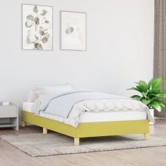 vidaXL Bettgestell Grün 90x200 cm Stoff