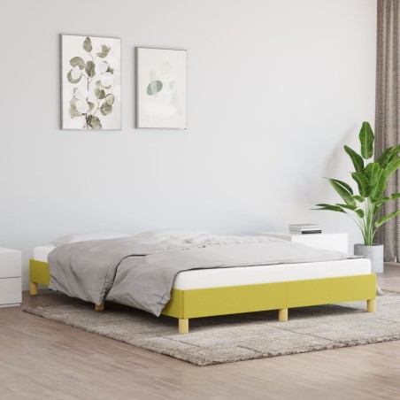 vidaXL Bettgestell ohne Matratze Grün 140x190 cm Stoff