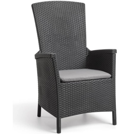 Keter Gartensessel Verstellbar Vermont Graphitgrau 238452