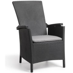 Keter Gartensessel Verstellbar Vermont Graphitgrau 238452