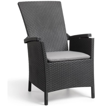 Keter Gartensessel Verstellbar Vermont Graphitgrau 238452