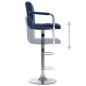 vidaXL Barhocker 2 Stk. Blau Stoff vidaXL Barhocker 2 Stk. Blau Stoff