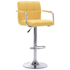 vidaXL Barhocker Gelb Stoff