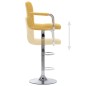 vidaXL Barhocker Gelb Stoff vidaXL Barhocker Gelb Stoff