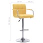 vidaXL Barhocker Gelb Stoff vidaXL Barhocker Gelb Stoff
