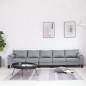 vidaXL 5-Sitzer-Sofa Hellgrau Stoff vidaXL 5-Sitzer-Sofa Hellgrau Stoff