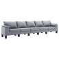 vidaXL 5-Sitzer-Sofa Hellgrau Stoff vidaXL 5-Sitzer-Sofa Hellgrau Stoff