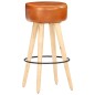 vidaXL Barhocker 2 Stk. Braun Raues Mangoholz und Echtleder vidaXL Barhocker 2 Stk. Braun Raues Mangoholz und Echtleder