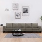 vidaXL 5-Sitzer-Sofa Taupe Stoff vidaXL 5-Sitzer-Sofa Taupe Stoff