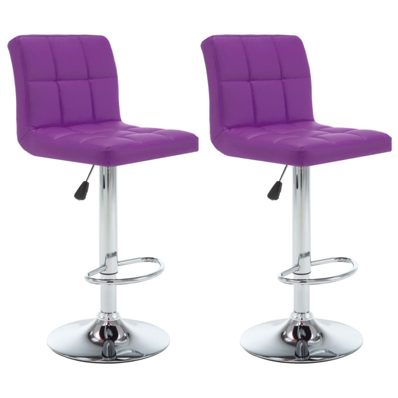 vidaXL Barhocker 2 Stk. Lila Kunstleder vidaXL Barhocker 2 Stk. Lila Kunstleder