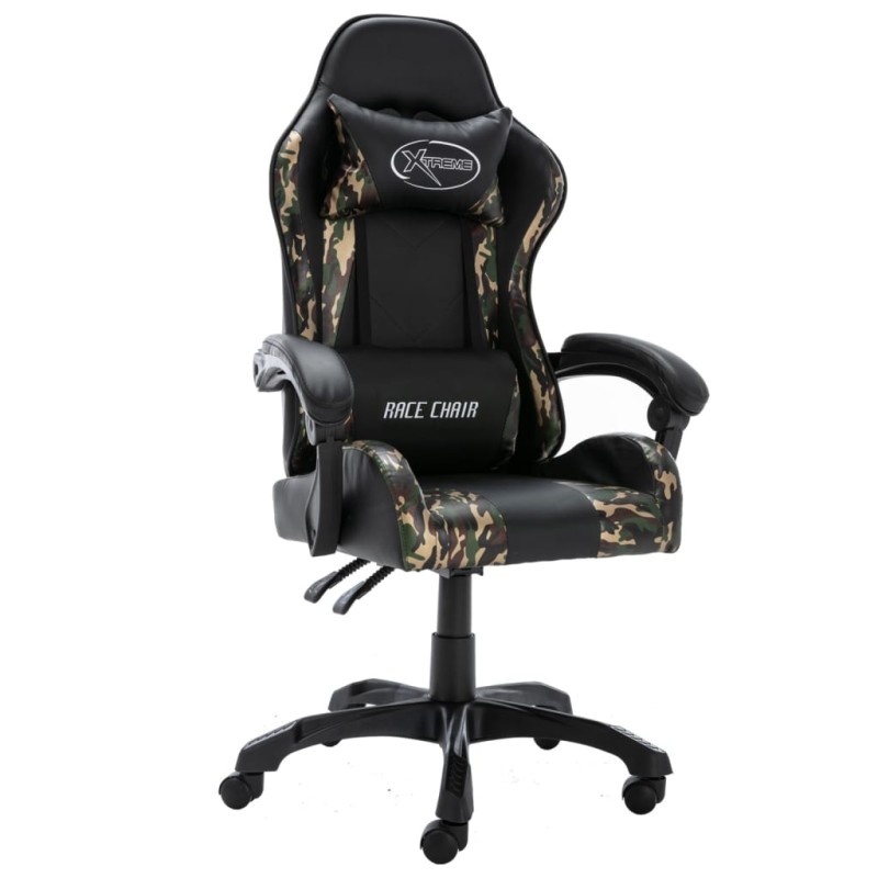 vidaXL Gaming-Stuhl Schwarz und Tarnmuster Kunstleder vidaXL Gaming-Stuhl Schwarz und Tarnmuster Kunstleder