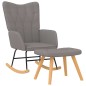 vidaXL Schaukelstuhl mit Hocker Stoff Taupe vidaXL Schaukelstuhl mit Hocker Stoff Taupe