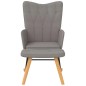 vidaXL Schaukelstuhl mit Hocker Stoff Taupe vidaXL Schaukelstuhl mit Hocker Stoff Taupe