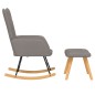 vidaXL Schaukelstuhl mit Hocker Stoff Taupe vidaXL Schaukelstuhl mit Hocker Stoff Taupe