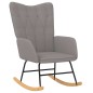 vidaXL Schaukelstuhl mit Hocker Stoff Taupe vidaXL Schaukelstuhl mit Hocker Stoff Taupe