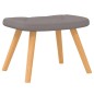 vidaXL Schaukelstuhl mit Hocker Stoff Taupe vidaXL Schaukelstuhl mit Hocker Stoff Taupe