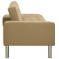 vidaXL Schlafsofa Cappuccino-Braun Kunstleder vidaXL Schlafsofa Cappuccino-Braun Kunstleder