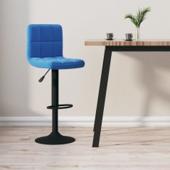 vidaXL Barhocker Blau Samt 