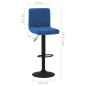 vidaXL Barhocker Blau Samt vidaXL Barhocker Blau Samt